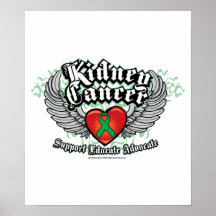 Kidney Cancer Wings Posters