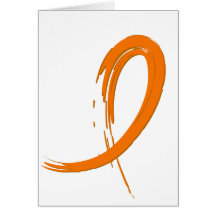 Kidney Cancer's Orange Ribbon A4 Greeting Card