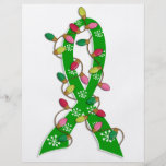 Kidney Disease Christmas Lights Ribbon Flyer