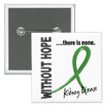 Kidney Disease Without Hope 1 Pinback Buttons