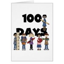 Kids 100 Days of School T-shirts and Gifts Greeting Cards