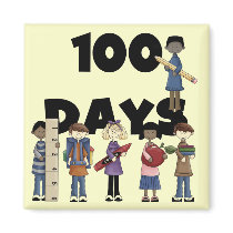 Kids 100 Days of School T-shirts and Gifts Refrigerator Magnets