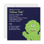 Kids Alien Octo Halloween Party Invitations