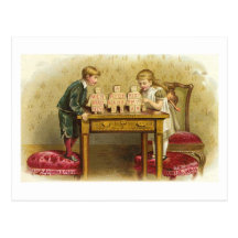 Kids and Toys Christmas Card Post Cards
