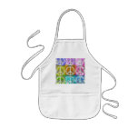 Kids Apron Peace Symbols in Rainbow Colours