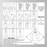Kids Birthday and Thank you cards to be coloured posters