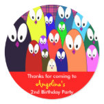 Kids birthday Thank You Stickers: Penguins