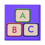 Kids Blocks Fridge Magnet