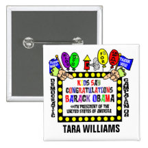 KIDS CAMPAIGN THANK YOU FAVOR BUTTONS