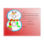 Kids Christmas Thank You Post Card postcards