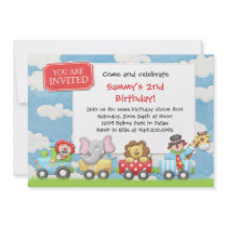 Kids Circus Birthday Party Invitation