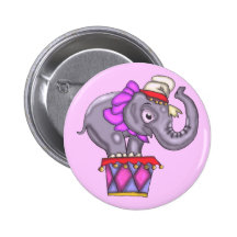 Kids Circus Elephant T Shirts and Gifts Pinback Button