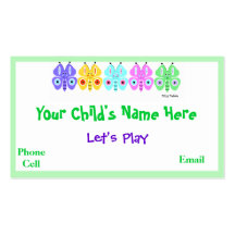 Kid's Colourful Butterfly Calling Cards Business Card