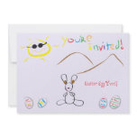 Kids Drawing Easter Egg Hunt invitations