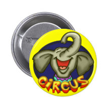 Kids Elephant Clown T Shirts and Gifts Button