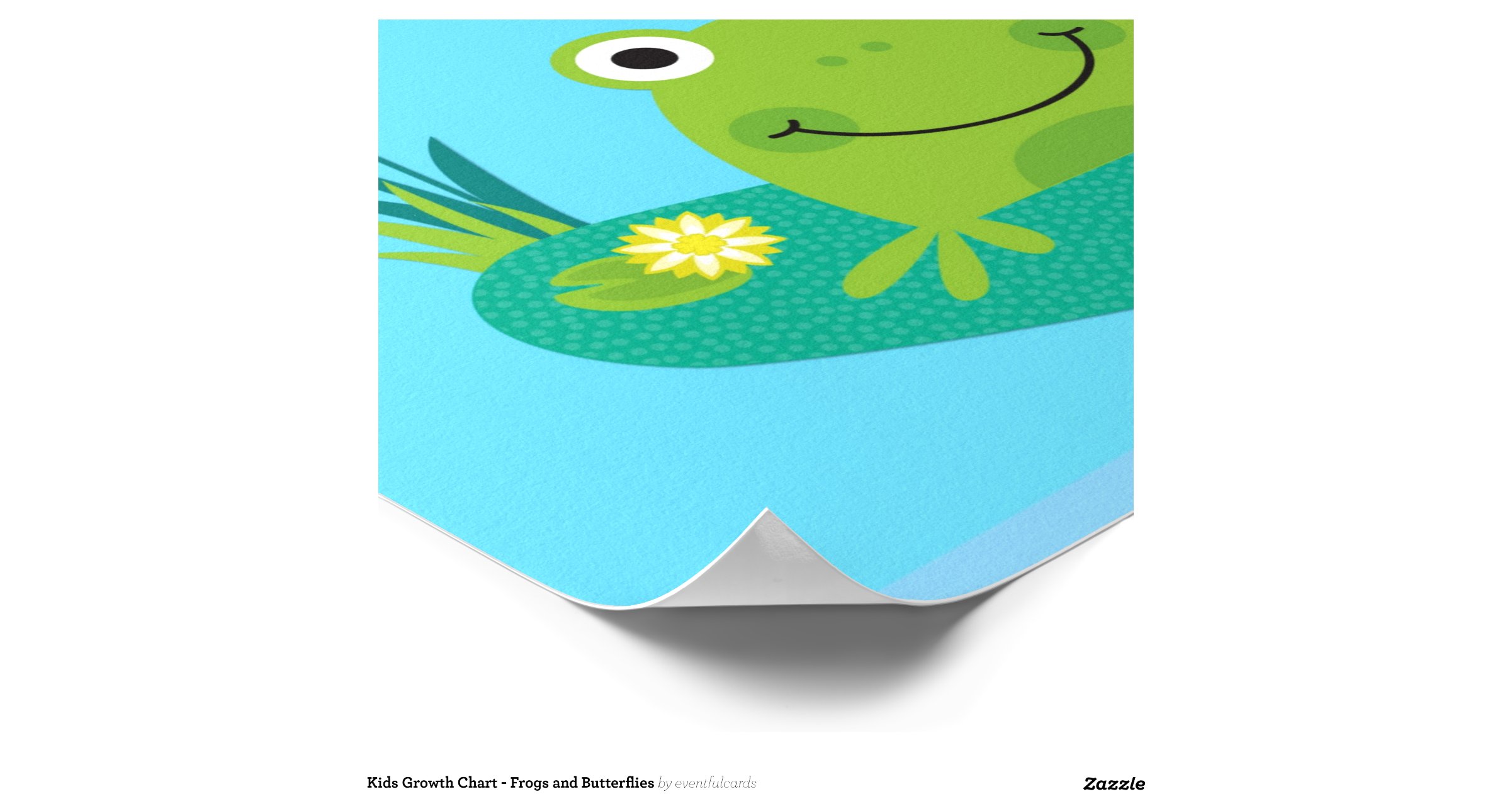 kids growth chart frogs and butterflies zazzle frog growth chart