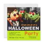 Kids Halloween Party Invitation Eye Ball Spiders