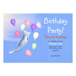 Kids Happy Birthday Party Dolphin Invite