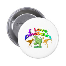 Kids "I Love Dinosaurs" gifts Buttons