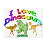 Kids "I Love Dinosaurs" gifts postcards