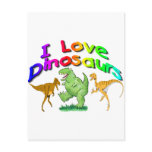 Kids "I Love Dinosaurs" gifts postcards