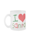 Kids I Love Santa Frosted Mug