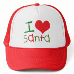 Kids I Love Santa Trucker Hat