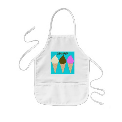 Kids Ice Cream Cones Apron