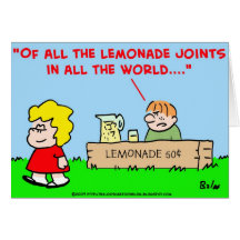 kids, lemonade, casablanca greeting cards
