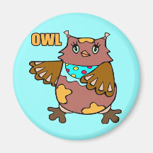 Kids Owl T Shirts and Gifts Magnets