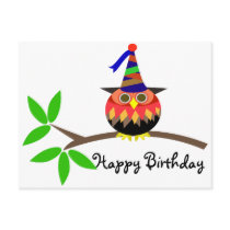 Kids Party: Owl Postcard