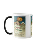 Kids Peeking Over A Fence VIntage Halloween Mug