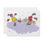 Kids Playing In The Snow invitations