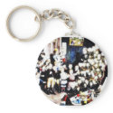 Kids, priests celebrating christmas in the house keychains