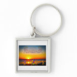 Kids Rule the Beach Sunrise Graphics & Photo Art Key Chains