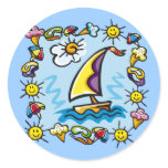 Kids Sailing T Shirts and Kids Sailing Gifts stickers