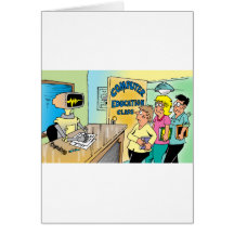 Kids see robot teacher in computer class card