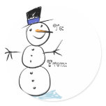 Kids Snowman Christmas Gift Tags stickers