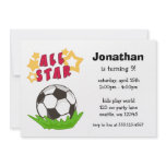 Kids Soccer All Star Birthday Party Invitations