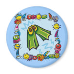 Kids Swimming T Shirts and Kids Swimming Gifts magnets