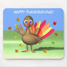 Kids Thanksgiving Baby Turkey Mouse Mats