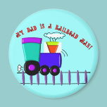Kids Train Shirts "My Dad is a Railroad Man" magnets