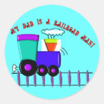 Kids Train Shirts "My Dad is a Railroad Man" Stickers