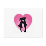 Kids Valentines Day Kiss postcards