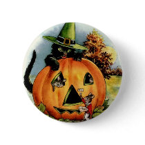 Kids Vintage Halloween Pinback Buttons