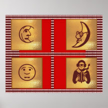 KIDS World  -  Golden Faces Posters