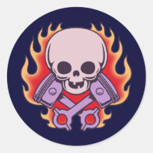 Kidskull & Crossed Pistons Sticker