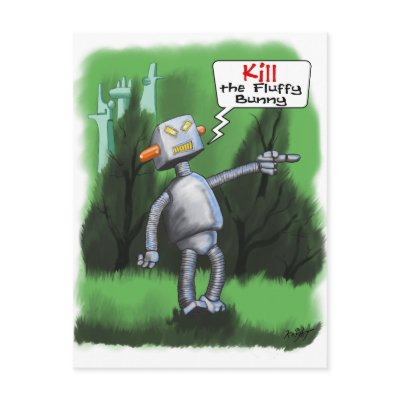 Kill the Fluffy Bunny Postcard