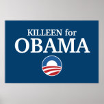 KILLEEN for Obama custom your city personalised posters