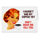 Killer Coffee Bad Girl Greeting Card